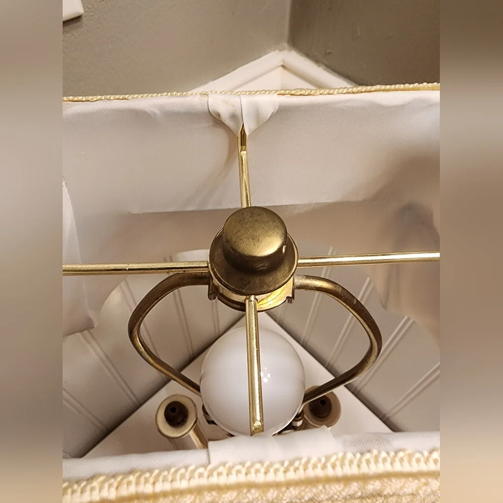 Elegant Gold and Cream Table Lamp